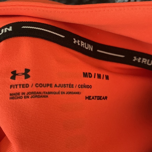 NWT Under Armour fitted 3/4 zippered sweat jacket with gray&orange men XXL & M - Picture 6 of 9